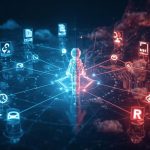 Visual depiction of an autonomous AI agent navigating decision paths, illustrating both the potential and risks of agentic AI.