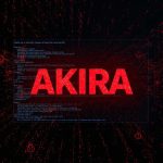 Computer screen infected with Akira ransomware alongside CISA security guidance overlays showing mitigation steps and defensive alerts.