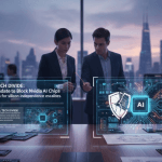 A person reviews export regulation documents beside high-performance GPUs and news of chip restrictions, illustrating the Nvidia ByteDance ban.