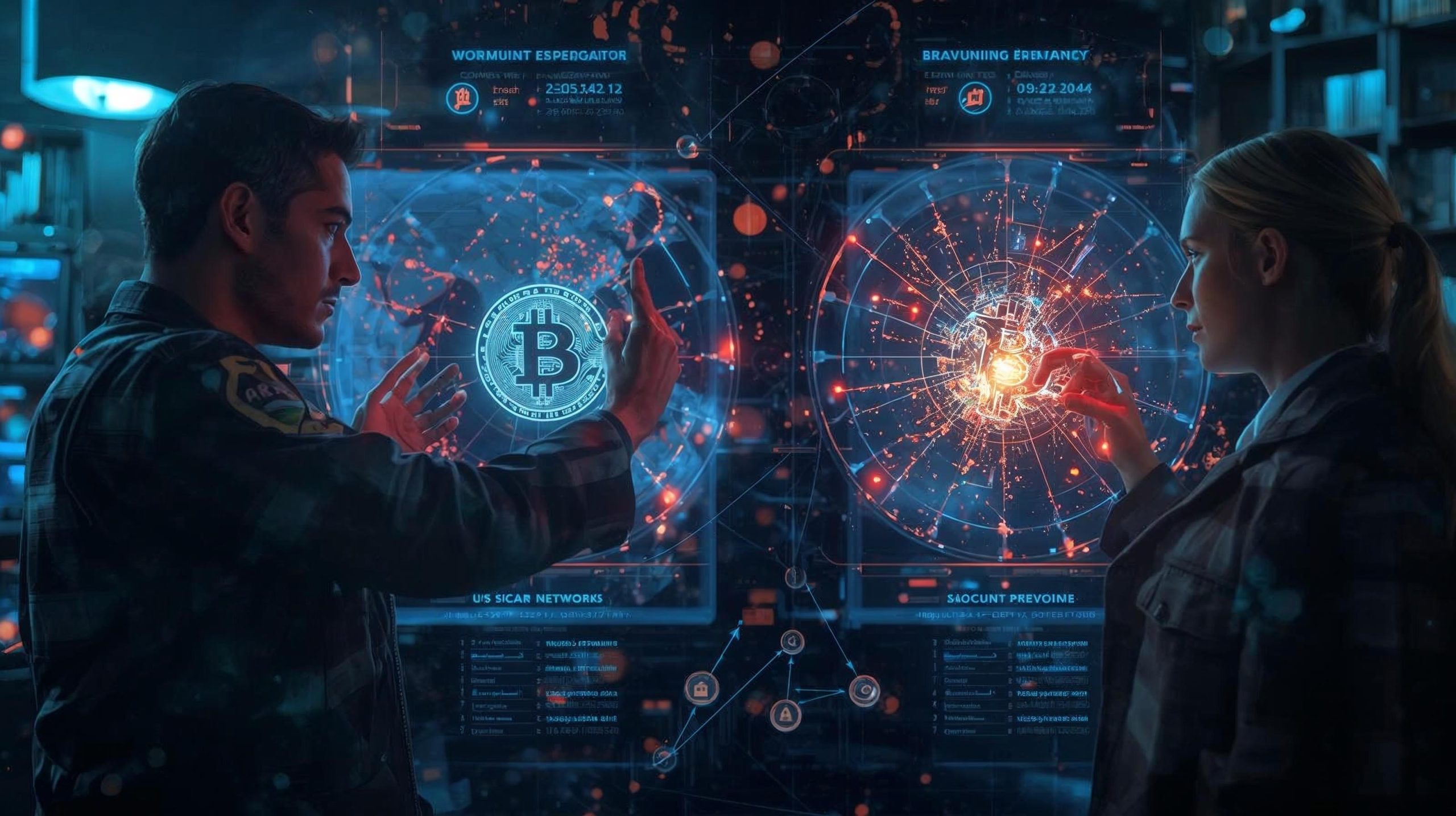 U.S. cyber strike force tracking blockchain transactions and dismantling global crypto scam networks through digital forensic tools.