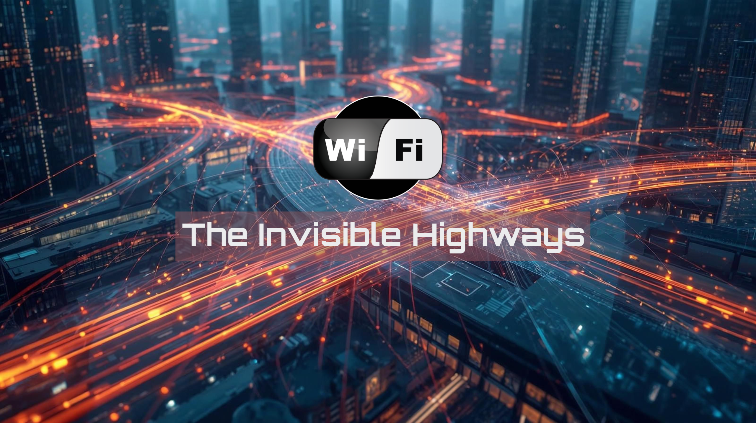 What are Wi-Fi versions. Futuristic Wi-Fi data streams flowing through devices and access points, illustrating the evolution of wireless technology.